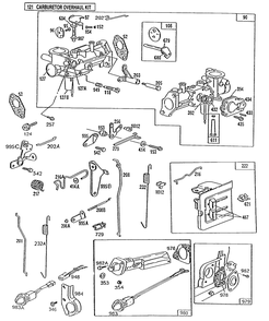 Carburetor,controls,oil Gard Diagram and Parts List for 130297-3232-XX  Briggs and Stratton Engine